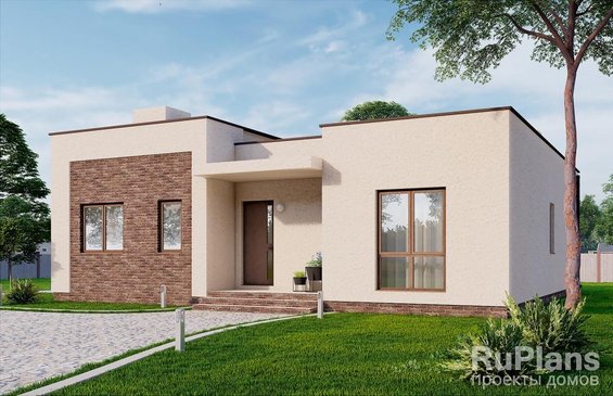 Rg6010 - Одноэтажный дом с тремя спальнями