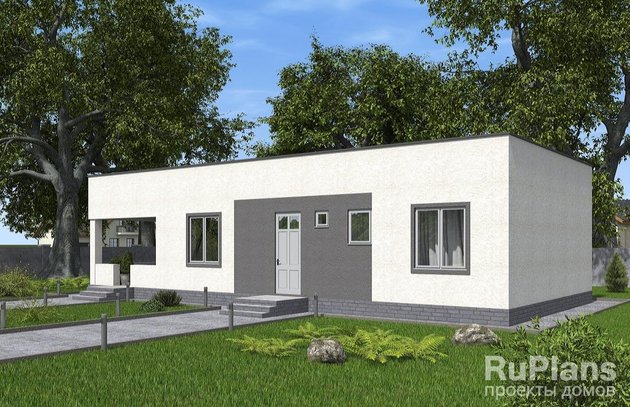 Одноэтажный дом с террасой и тремя спальнями Rg6476 - Вид1